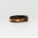 Halsband Kentucky Handgemaakte parels oranje en hond