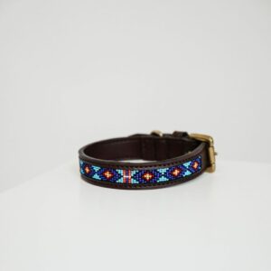Halsband Kentucky handgemaakte parels Blauw