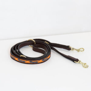 Leiband Kentucky handgemaakte parels orange and black