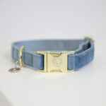 Halsband Kentucky velvet light blue
