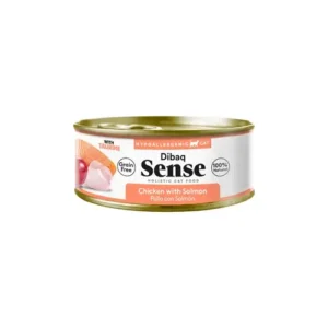 Natvoer kat Dibaq sense kip en zalm