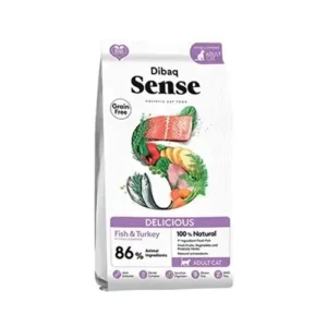 Kattenbrokken Dibaq sense Delicious - vis en kalkoen