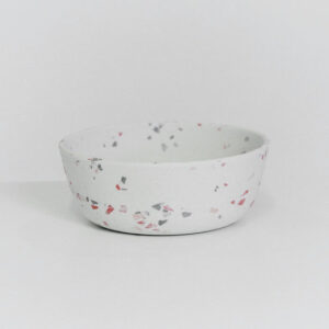 Voerbak Hond Kentucky Bamboo Terrazzo wit